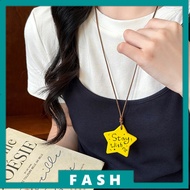 F Personalized Yellow Star Pendant Women Necklace Exquisite Niche Versatile C1