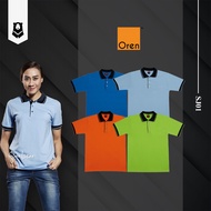 Oren Sport Single Jersey Polo Tee Cotton Short Sleeve Collared T-shirt SJ01 Orange Royal Light Blue 