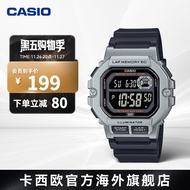 【新品】 CASIO卡西欧时尚经典小方块，多功能持久电力休闲男士运动手表WS-1400H系列 WS-1400H-1BVDF