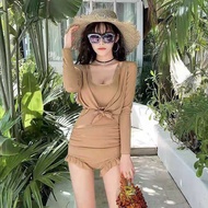 One-piece bikini set with high-end outerwear