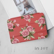 INJOYmall for iPad Air1/5 系列 Smart cover皮革平板保護套 無筆槽 初戀粉玫瑰款