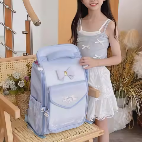 Sanrio Kuromi My Melody Cinnamoroll Gradient Backpack Lightweight Waterproof School Bag for Daily Us