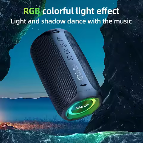 Zealot-M2 Bluetooth Speakers 10W Enhanced Bass Portable Outdoor Wireless Speaker 10Hrs IPX5 Waterpro