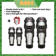 MH 4pcs Stainless Steel Elbow Guard Motorcycle & Knee Guard Motorcycle / Knee Elbow Guard Riding