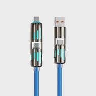 USB、Type C lightning-Max 240W Fast Charging and Data Sync MFISH 4-in-1 Multi-Function USB Charging C