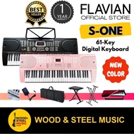 FLAVIAN S One S1 61 Key Digital Piano Electronic Keyboard with  Stand, Bag and Stool (FREE Mic, Adap