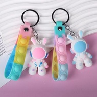 GANTUNGAN IP99 - Cute Pop It Astronaut Character Car Keychain