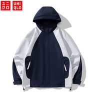 UNIQLO Men's Jacket Casual Loose Hooded Jacket