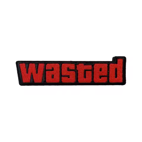 GTA "wasted" Online Game Classic Fun Meme Velcros Patch Tactical Morale Hook Loop Fastener Sticker B