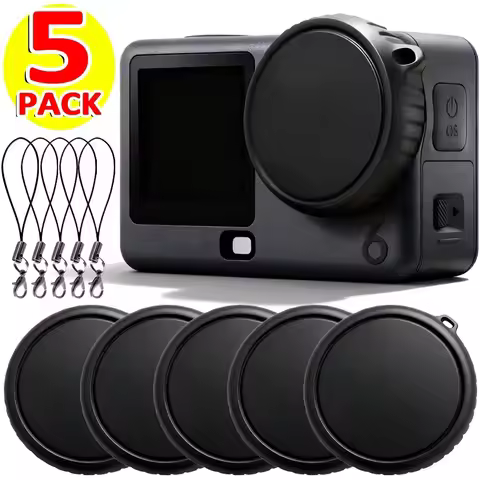 1-5Pcs Camera Lens Caps for DJI Osmo Action 3 4 5 Pro Anti-scratch Silicone Camera Protective Cover 
