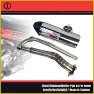 ◈ ◰ ◆ Top1 Racing Honda Xrm 125 Rs 125 Chrome Muffler Pipe Full Exhaust System Motorcycle Accessori