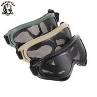 Tactical Airsoft Net Shock Resistance Eyes Protecting Metal Mesh Glasses Goggle