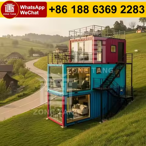 Eco-Friendly Flat Pack House Prefab Tiny Homes Shipping Container Homes Prebuilt Homes Fashion Detac