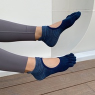 2 Pairs Yoga Socks Anti-Slip Professional Women's Five-Finger Socks Summer Halter Sports Socks Pilat