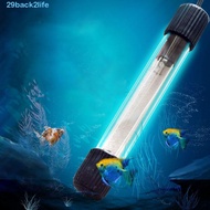 BACK2LIFE Fish Tank UV Sterilization Lamp, 3/5/7/9/13W Black UV Disinfection Lamp, Glass/Plastic Sub