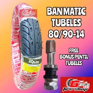 BAN MONTOR MATIC TUBELES 80/90-14 ban ring 14 ban metic honda beat vario mio xeon spin spacy ban met