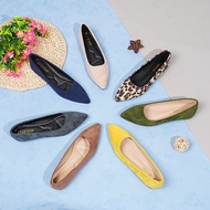 Women's Solid Color Flat Shoes, Casual Point Toe Slip On Shoes, Lightweight & Comfortable Shoes