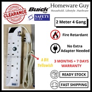 (BUICK) 2M Extension Socket Trailing Socket Extension Plug 4 Gang Extension Trailing Socket Extensio