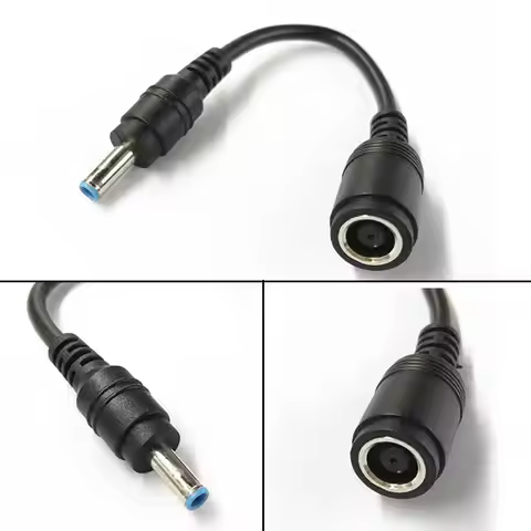 Female 7.4mm x 5.0mm to 4.5mm x3.0mm Male Charger Adapter Power Connector Converter Cable DC Jack fo