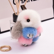 พวงกุญแจตุ๊กตากระต่ายขนาดเล็กตกแต่งรถ Ferret Fur น่ารัก จี้กระเป๋ากระต่ายจี้ ผู้หญิง เครื่องประดับแฟ