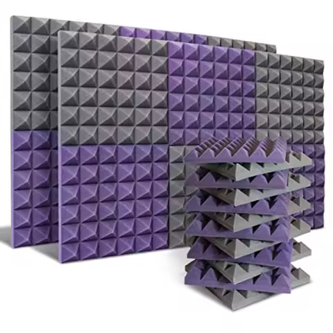 AA05 24 Pack Acoustic Panels,Sound Proof Foam Panels,Studio Soundproofing Wedges,Wall Reduce Noise F