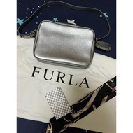 Furla Metalic Silver Camera Bag (Authentic)