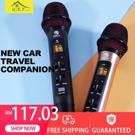 iSOLO Car Karaoke Single Wireless FM Handheld Microphone Rechargeable Built-In Battery Compatible Al