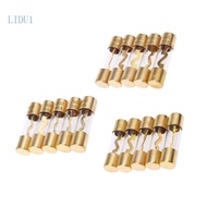 LIDU1 5Pcs Gold Plated Glass AGU Fuse Fuses Pack Car o Amp Amplifier