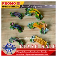 Hiasan Aquarium JEMBATAN Mainan JEMBATAN Aquarium Mainan JEMBATAN Hiasan Fiber (GRATIS BUBLE WRAP)