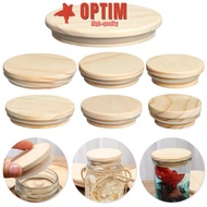 OPTIM Wood Lids Various Sizes Bottle Sealing Caps Compatible Canning Storage