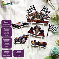 F1 Mobile Character Cake Topper Tamiya Birthday Cake Decoration Tumpeng Snack Tower Bouquet