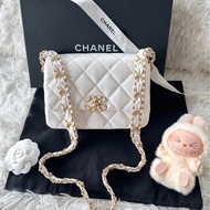 【配件：防塵袋 💕】Chanel 23k 19bag系列 寬鏈條豆腐包 Hobo包 白金