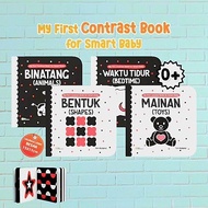 My First Contrast Book For Smart Baby Boardbook (1 Package Contains 4 Books) - Iska Media Utama