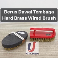 Berus Dawai Tembaga / Berus Lantai Besi / Hard Brass Wired Brush / Metal Hand Brush / Berus Besi