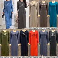 Casual Muslimah Long Sleeve Long Dress Jubah Cotton