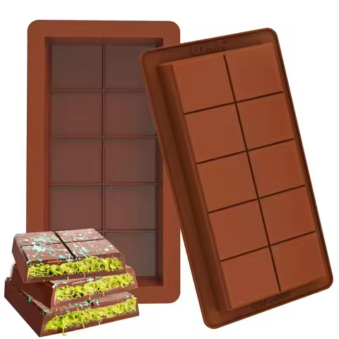 food grade silicone chocolate mold bar pods MAX grid cake baking kitchen tools break aparts easy rel