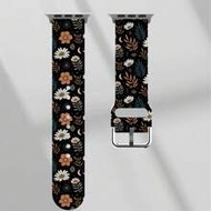 1pc Soft Elastic Breathable Floral Pattern Replacement Wristband Strap Compatible With Samsung, Garm