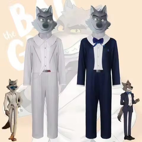 2025 New Movie The Bad Guys Mr. Wolf Cosplay Costume Mask Adult Kids Alliance Halloween Birthday Par