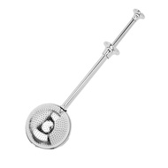 1Pc304 stainless steel tea leak ball press telescopic semi-leakage tea filter tea filter tea filter