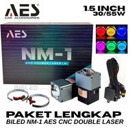Bilens Biled Matrix AES NM1 NM-1 NM 1 CNC Double Laser 1.5 inch Bi-led 40W LED Projector Lens Lampu 