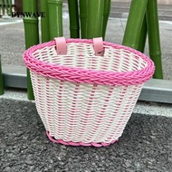 [Dynwave2] Kids Bike Basket Front Basket Cargo Rack Bag Folding Bike Tricycle Baskets Girls Accessories
