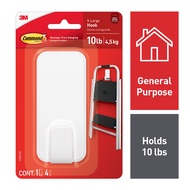 3M Command Extra Large Hook (17010-ES) Holds up to 4.5kg 1 pc/pack