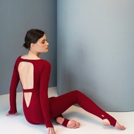 瑜伽緊身衣褲，unitard。有機棉連身衣。健身服。瑜伽服