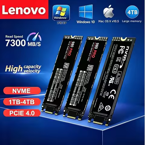 Lenovo 2026 990 NGFF SSD 1TB M2 Pcie Gen 4 Heatsink Disk Drives Internal for PS5 PS3 PS4 PS5 DIY Gam