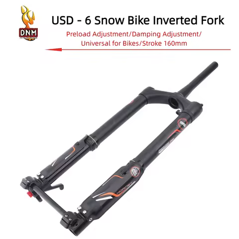 DNM 550mm USD-6 FAT 26/27.5 Inch Inverted Front Fork Coil Spring Snow Beach Fat Bike 160mm Travel 15