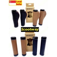 Litepro Ergonomic Leather Bicycle Handle Bar Grip