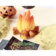 miniatur tenda, api unggun utk bermain sensory, topper cake,diorama, terrarium, aquaspace, pajangan,