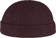 Port Docker Cap Winter Hat in Black, Blue, Grey, Bordeaux Red, Sailor Hat, One Size (54-61 cm), with