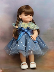 1 ชิ้น 22 นิ้วตุ๊กตาจําลองชุดเจ้าหญิง Reborn ตุ๊กตาไวนิลล้างทําความสะอาดได้ DIY ทรงผมสําหรับเด็กคริส