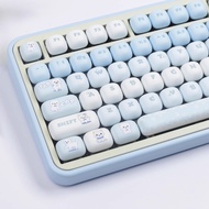 Blue Meow Key Cap MOG Round Height Magnetic Switch MAC Thermal Sublimation MU68 Fire68 98 99 104108